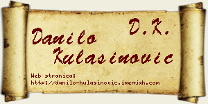 Danilo Kulašinović vizit kartica